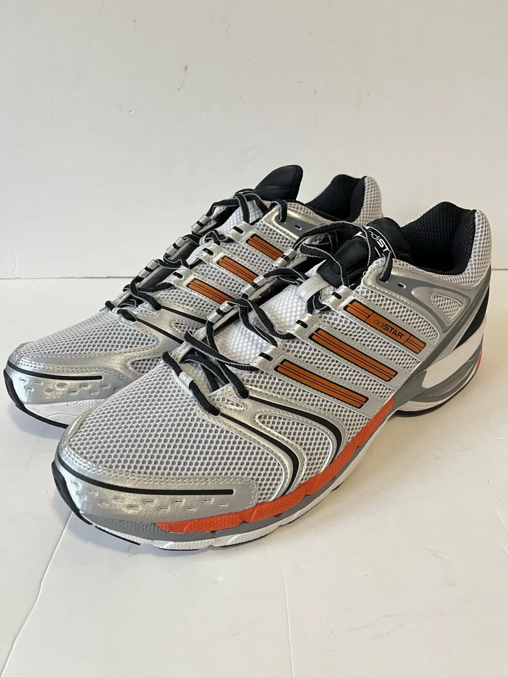 Adidas ADISTAR CONTROL 5 sneakers gray orange silver running shoe men’s size 16